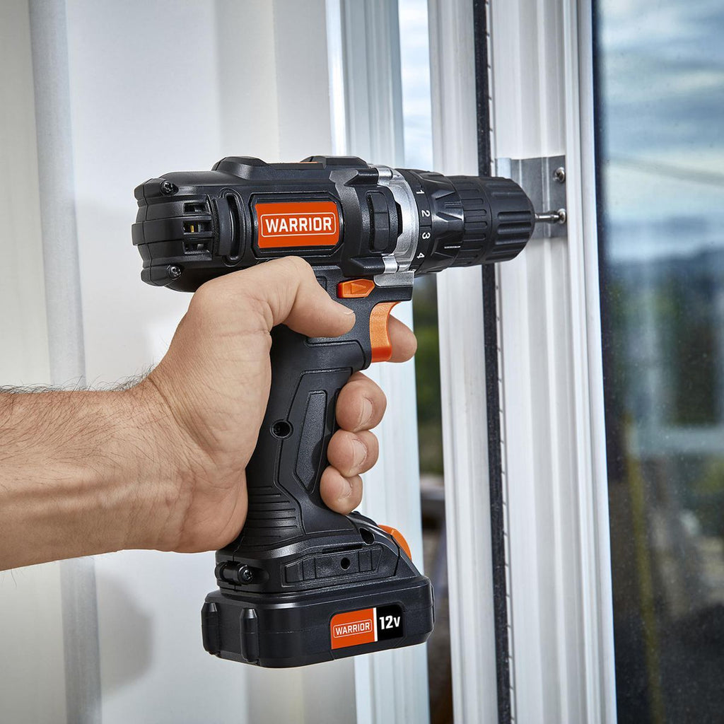 12V Cordless Drill and Flashlight 2-Tool Combo Kit with Battery and Charger X409