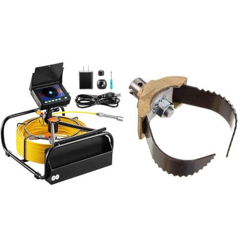 33ft 4.3" Pipe Drain Inspection Camera with DVR Function & Snake Cable, Waterproof IP68 Borescope with LED Lights J55660