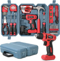 8V Electric Power Drill Driver & Home DIY Tool Kit Set W216428