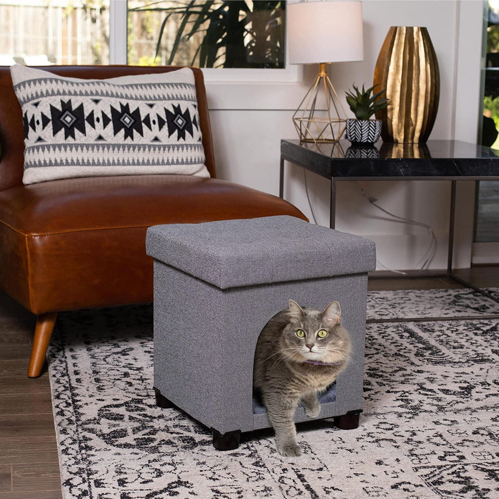 Pet House Bench Ottoman Cat Dog Furniture Bed Footstool Cozy Condo Cave F895