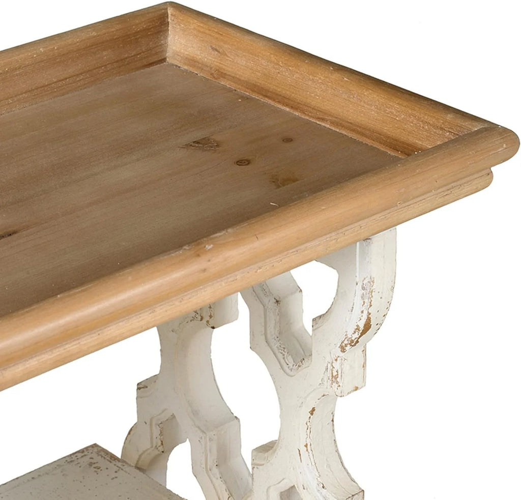 35 Inch 3 Tier Fir Wood Console Table I207461