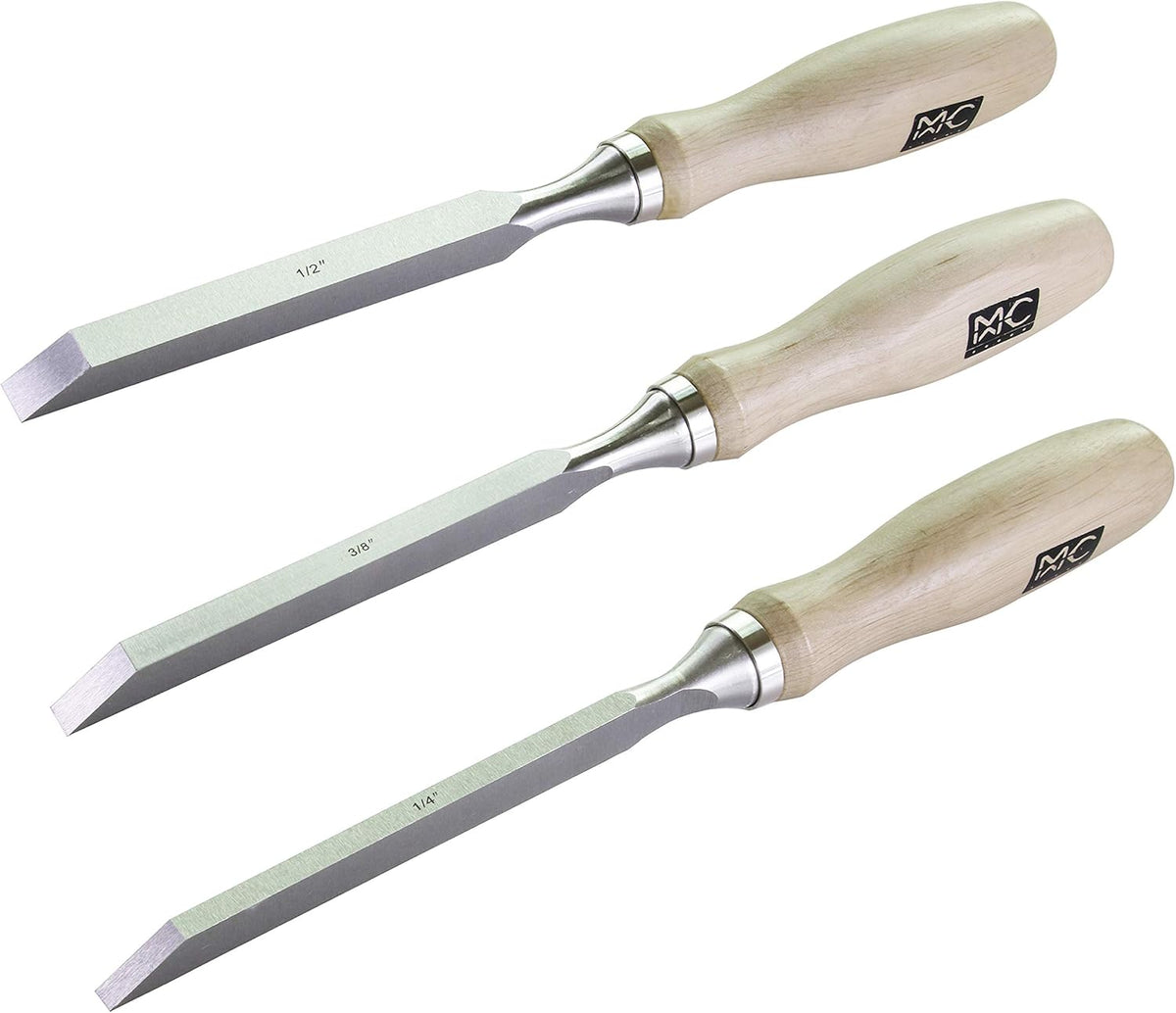 Wood Chisel Set Chrome-Vanadium Steel Set of 3 Q264
