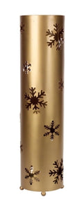24x22 Golden Bronze Christmas Snowflake Floor Candle Lantern F958