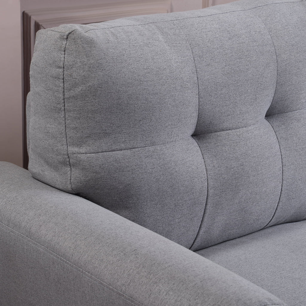 Light Grey-Blue Linen Upholstered Armchair J9228
