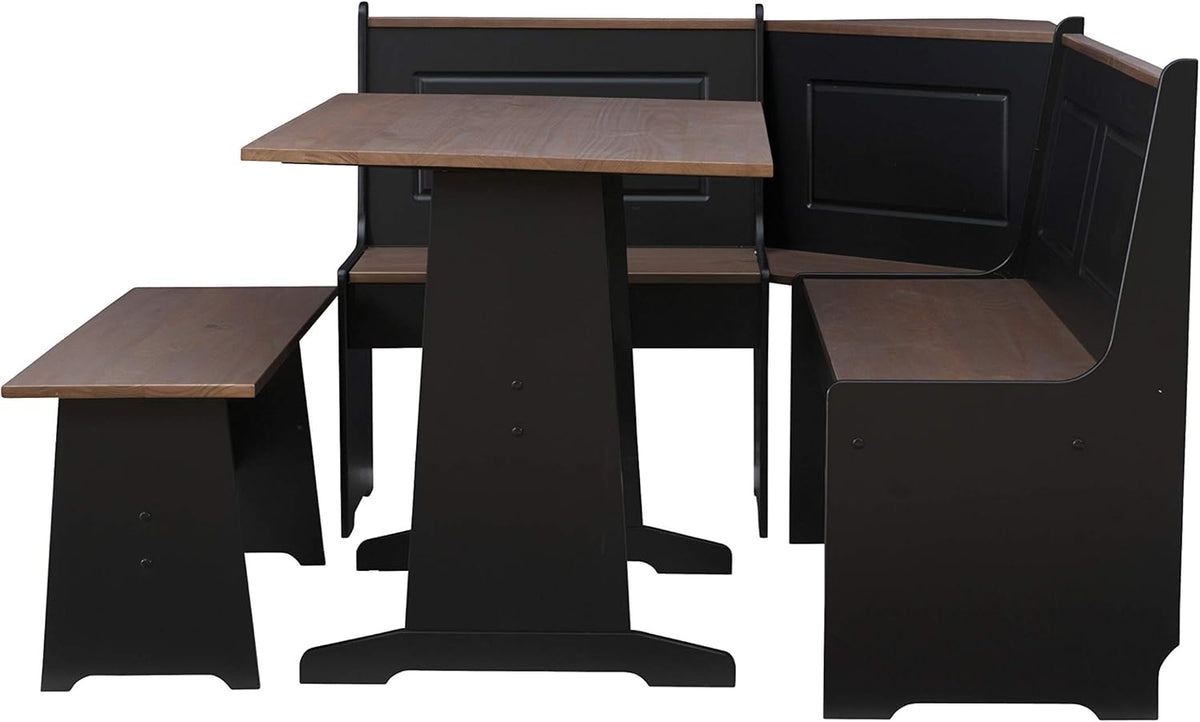 Black and Pecan Breakfast Dining Set G63451
