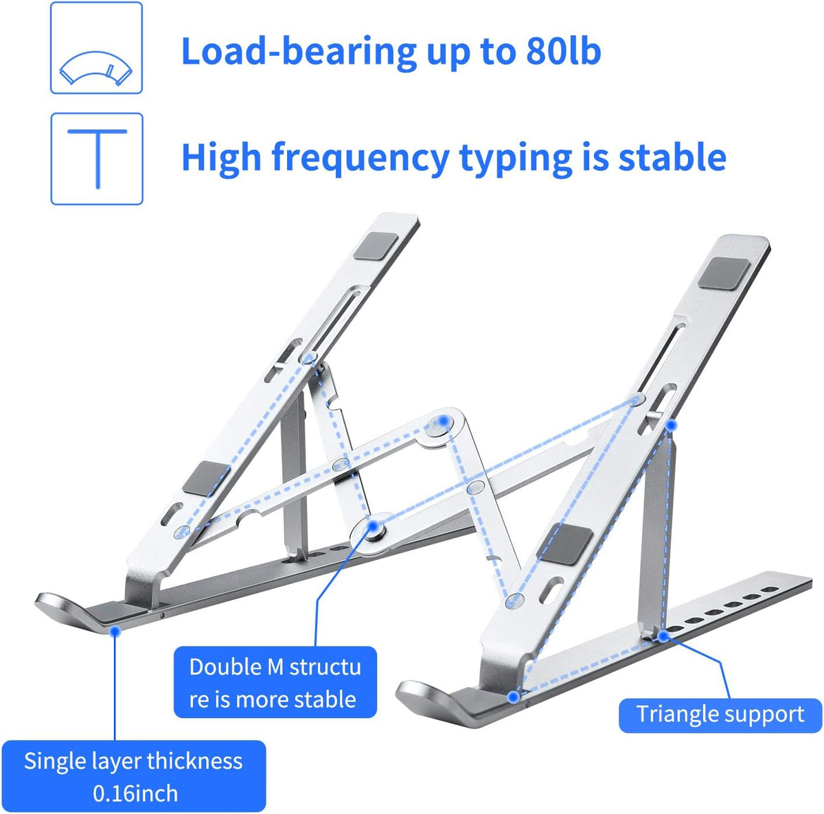 Adjustable Aluminum Laptop Stand 2pcs L3071