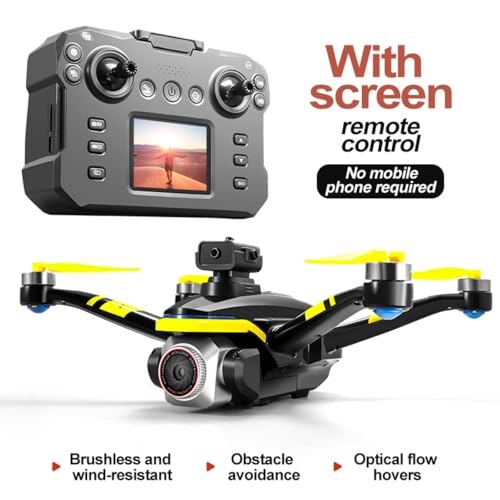 Kids Drone with Screen Display Remote Control, 1080P Dual Camera, LED Lights N695