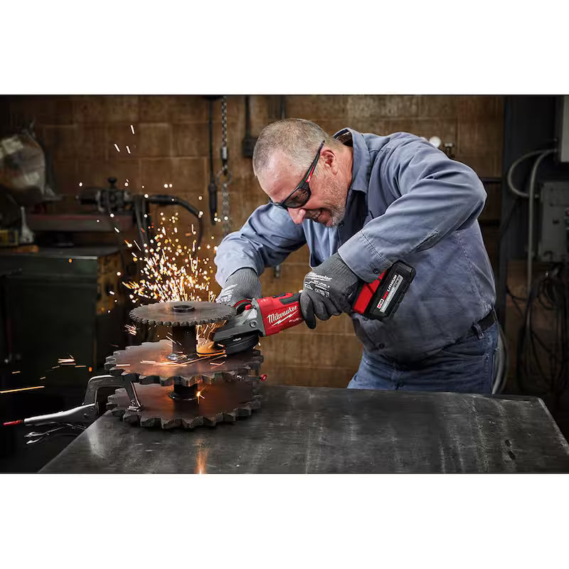 18V Lithium-Ion Brushless Cordless 5 in. Flathead Braking Grinder Y957
