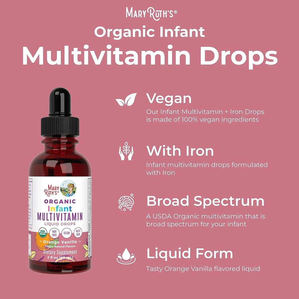 USDA Organic Multivitamin Liquid Drops, 2 fl oz O913674