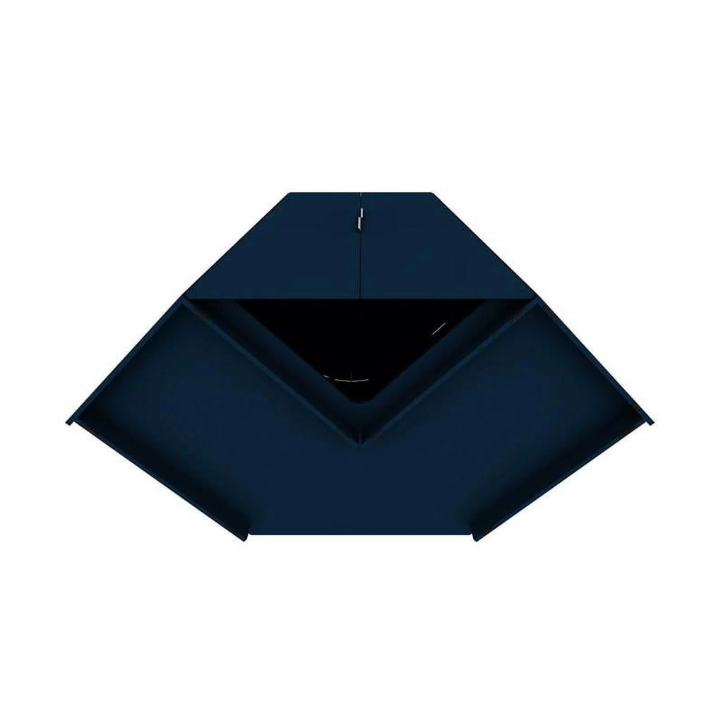 Midnight Blue Wood Corner Wardrobe Closet U4134