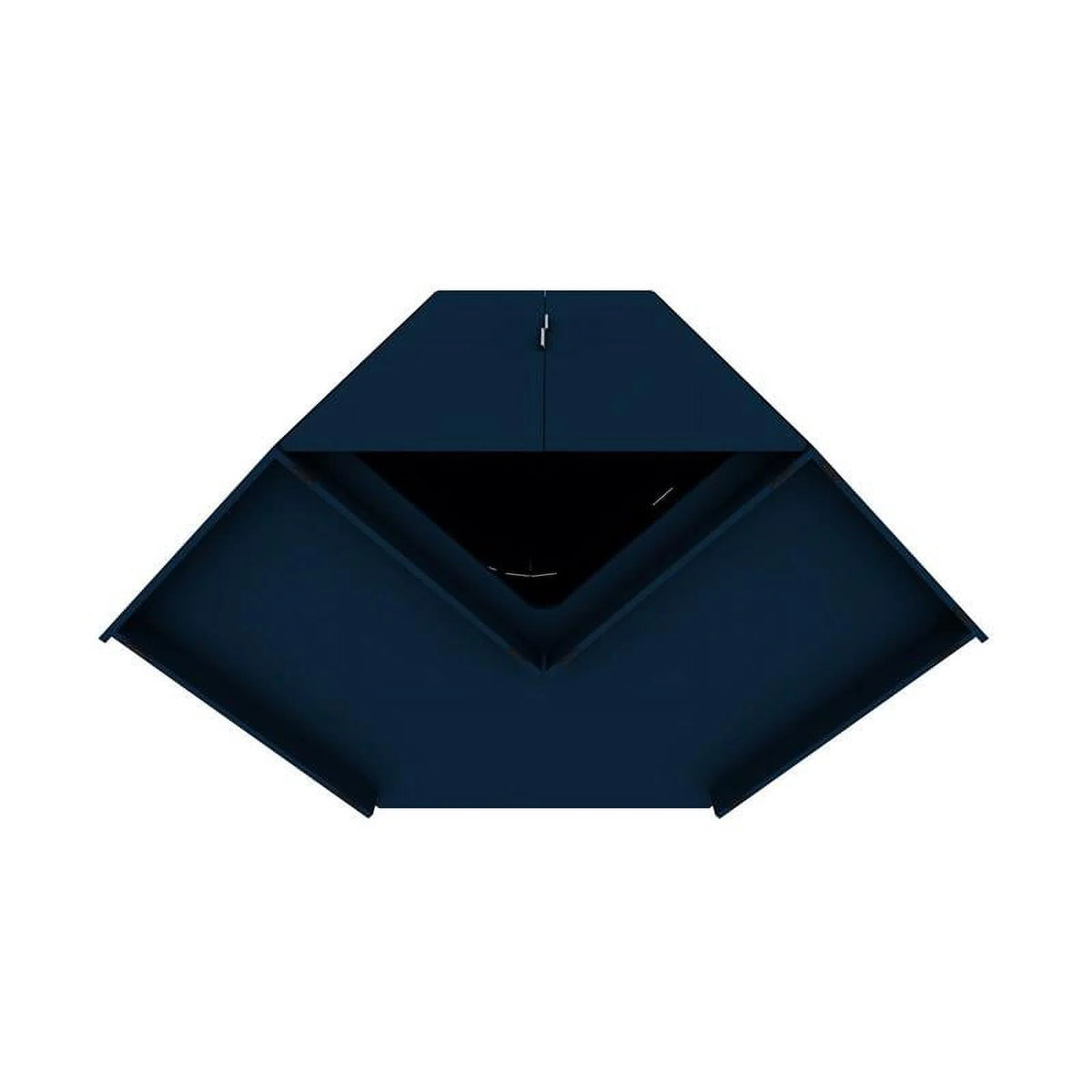 Midnight Blue Wood Corner Wardrobe Closet U4134