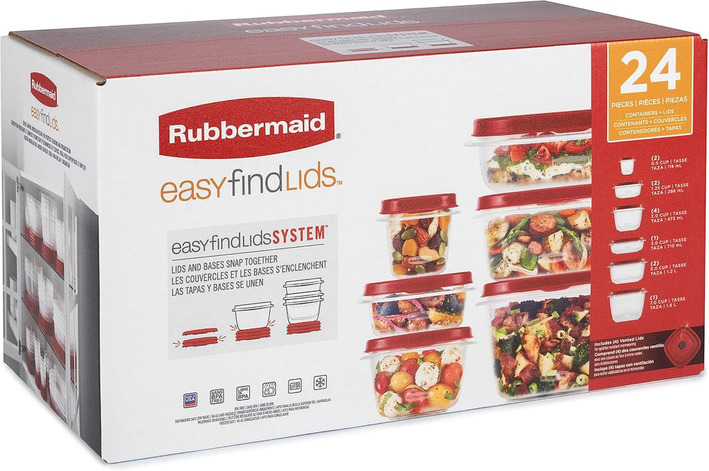 24 Piece Food Storage Container Set A191