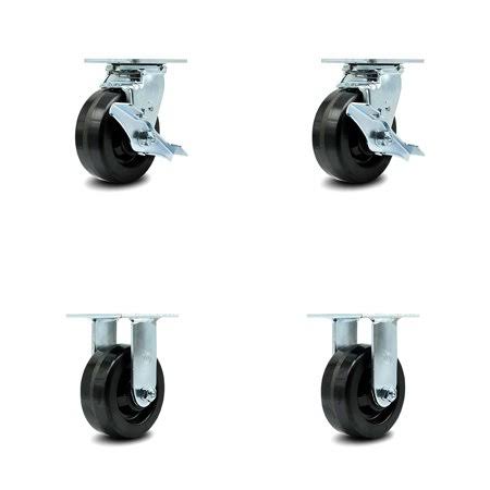 5 inch Phenolic Wheels Caster Set of 4, Black L107721
