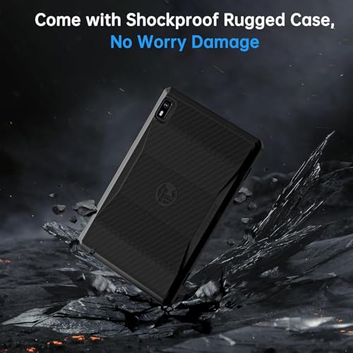 10 inch Android 14 Tablet with 4G LTE Cellular, 10GB+32GB, Protective Case, GPS, 2.0GHz Processor, 8MP Camera, 1TB TF Expandable E434