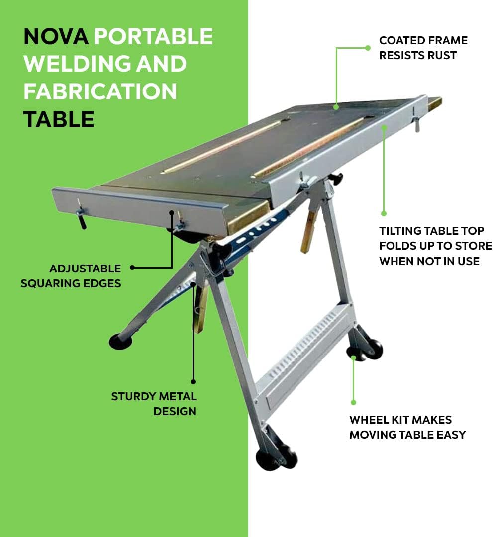 Portable Welding Table Adjustable Tilt Heavy Duty L27706