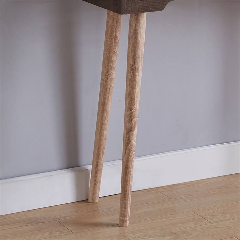 Modern Wood Console Table in Weathered Walnut C38624