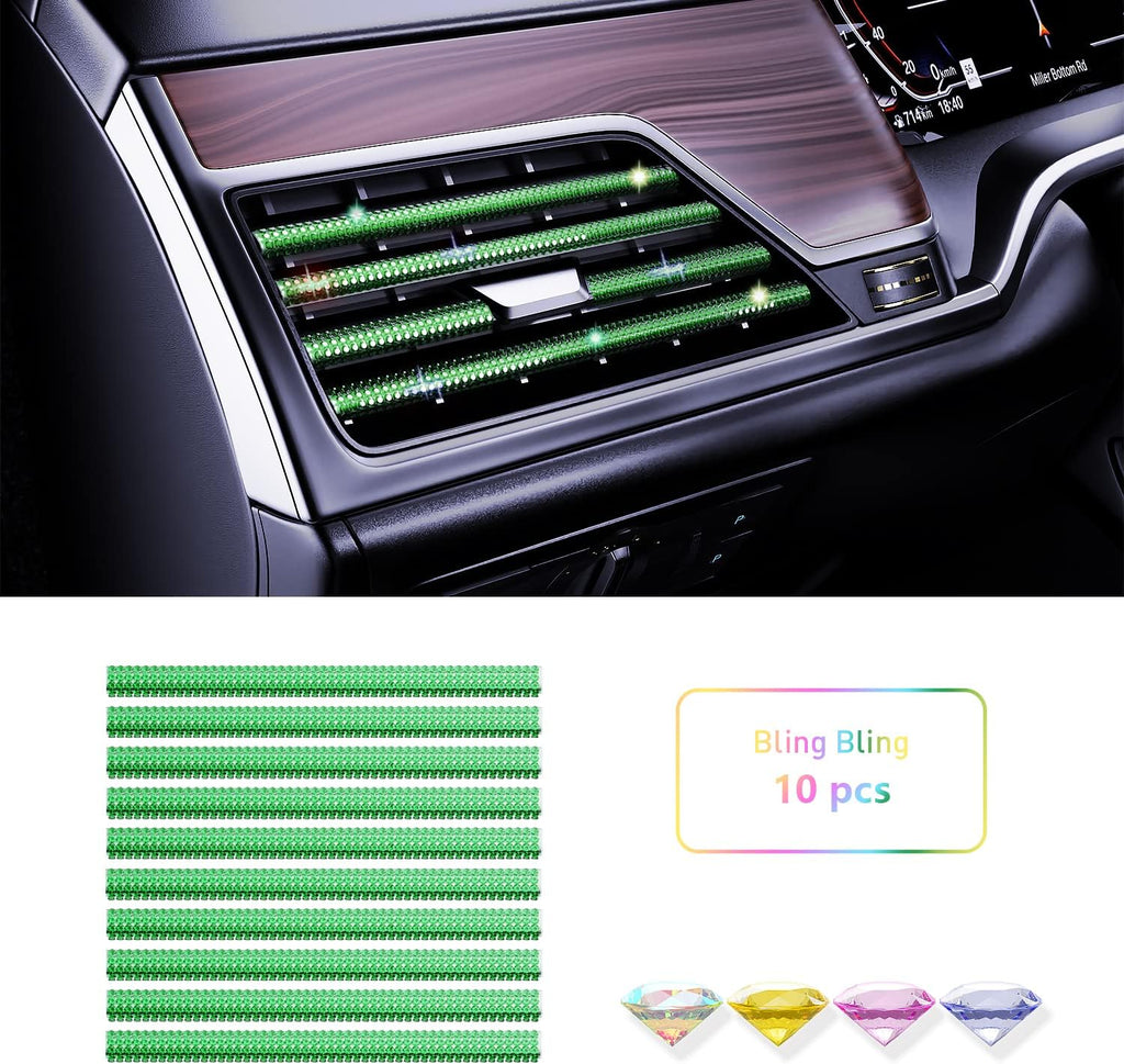 Pink Car Air Vent Decoration Trim Strips, Pack of 10 I878622