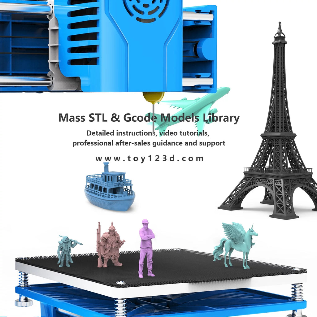 Mini 3D Printer 100x100x100mm Print Size J58119