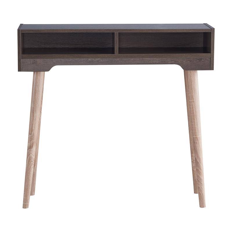 Modern Wood Console Table in Weathered Walnut C38624