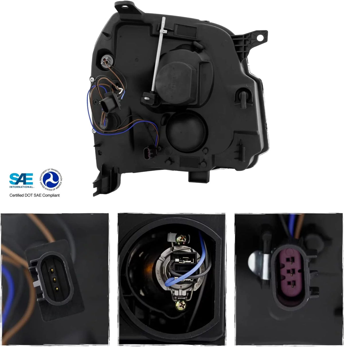 Black Projector Headlights Pair P9437