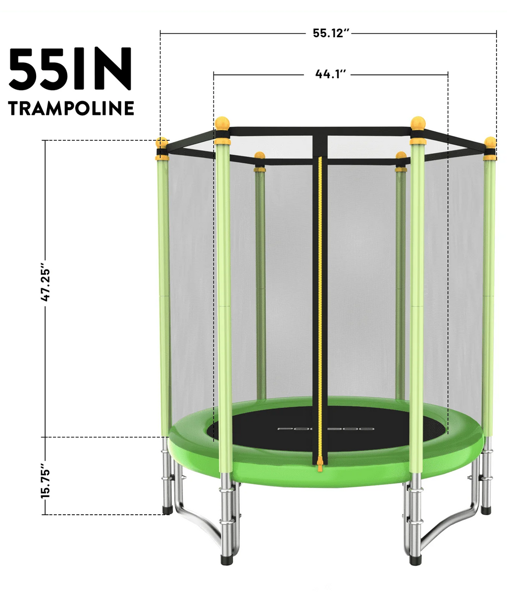 55 Trampoline with Safety Enclosure Net N8972