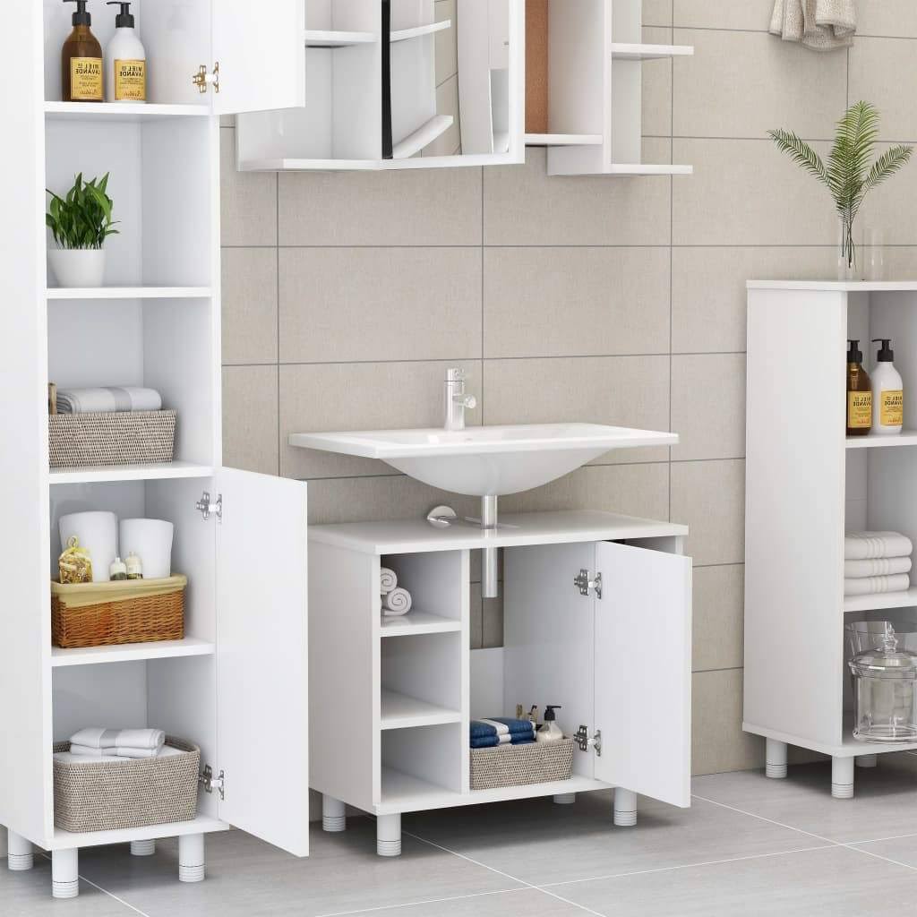 Black Chipboard Bathroom Cabinet G37325