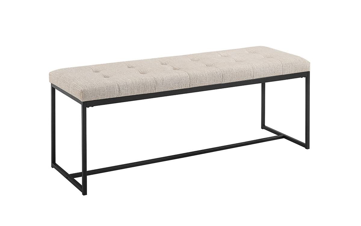 48x22 Upholstered Bench with Metal Base L652
