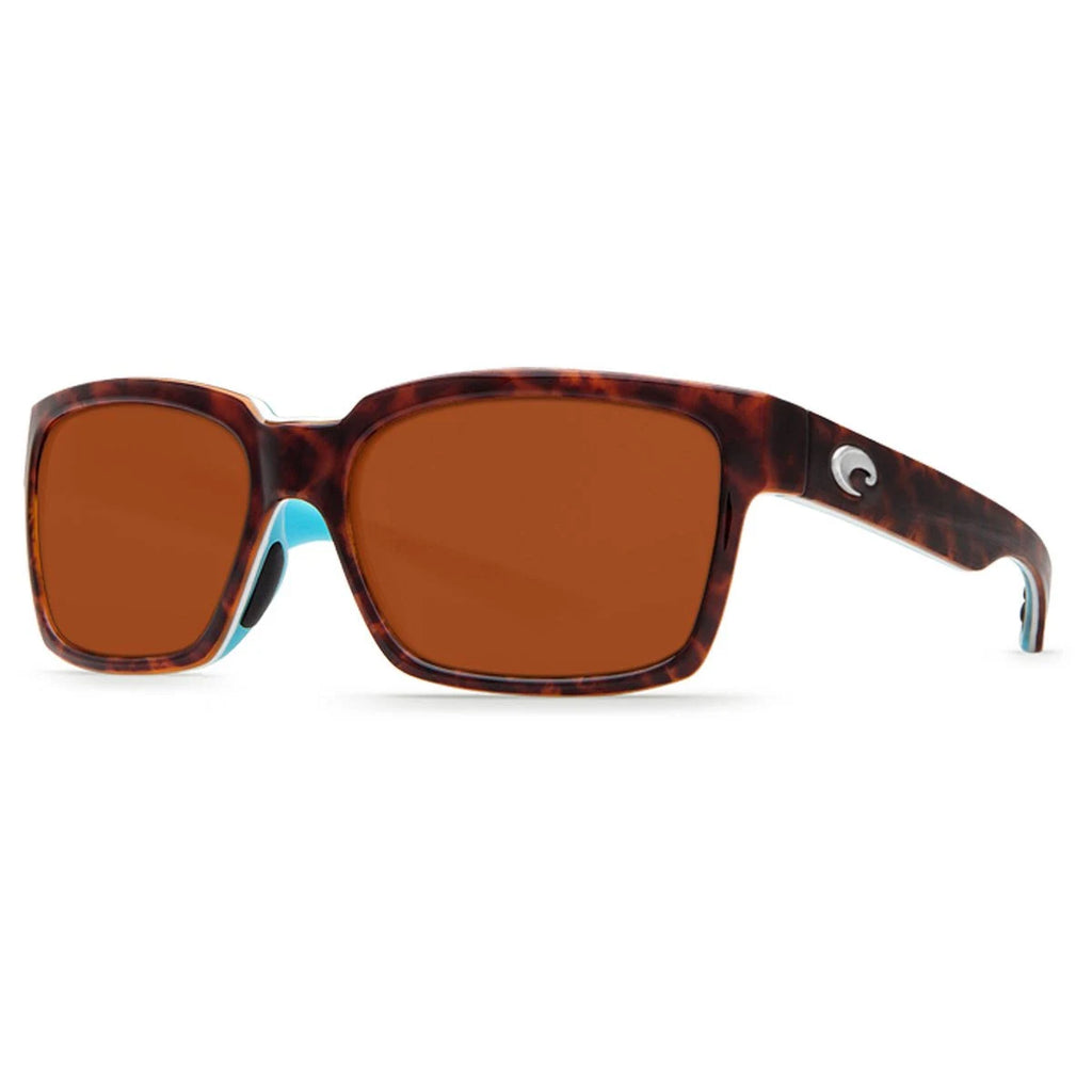 Light Tort White Aqua Square Sunglasses Copper Lens R275316