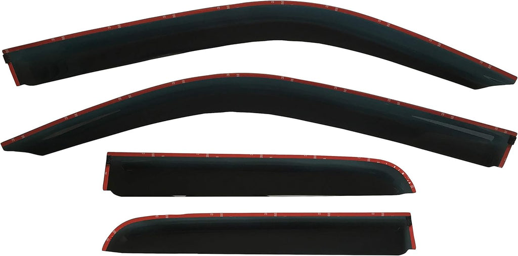Dark Tinted Side Window Visor Deflectors Rain Guards for Dodge RAM 1500 Quad cab 2019 2020 2021 Pack of 2 F38221