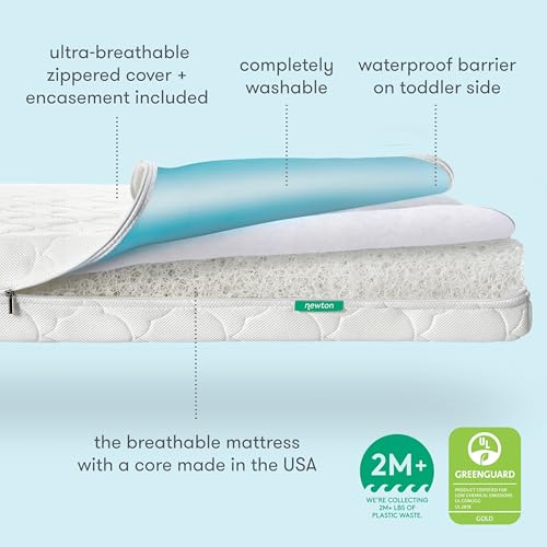 White Waterproof Crib Mattress and Toddler Bed B401353