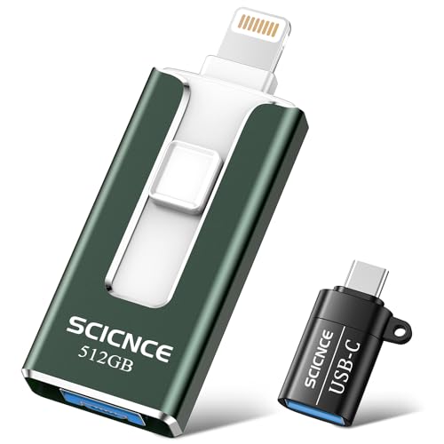 512GB USB Photo Memory Stick with USB C Adapter (Light Purple) R359
