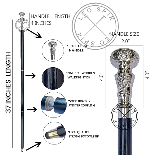 Brass Wooden Walking Cane P18360