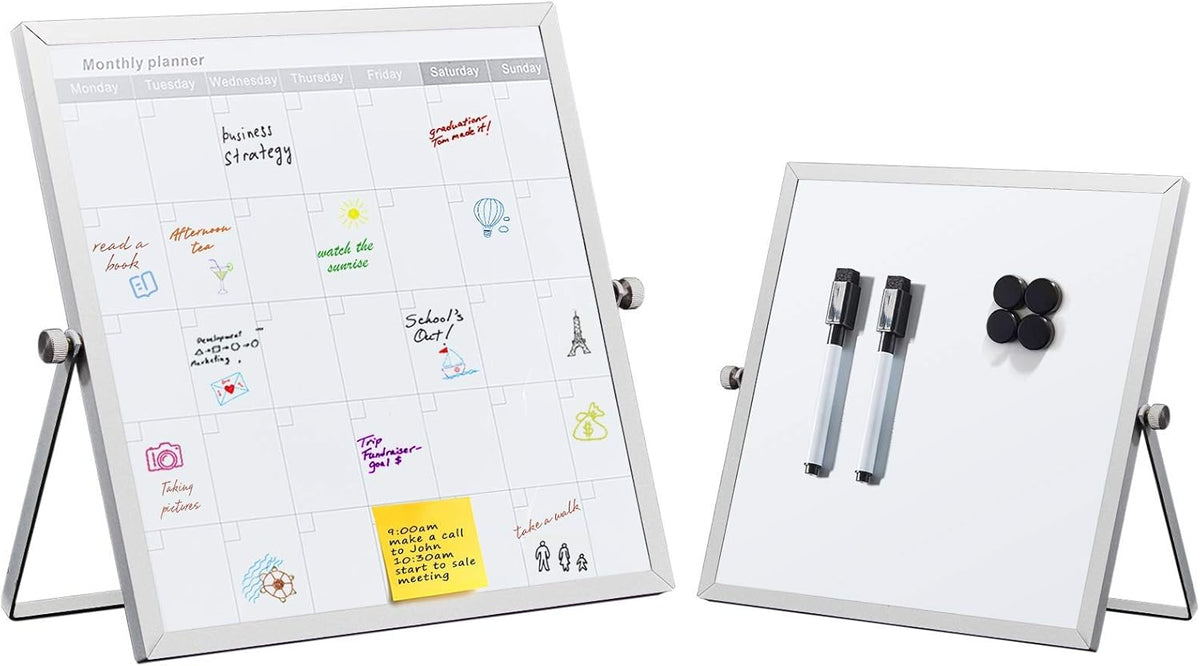 Monthly Dry Erase Calendar Whiteboard Cork Board Combo 36x24 inches A528