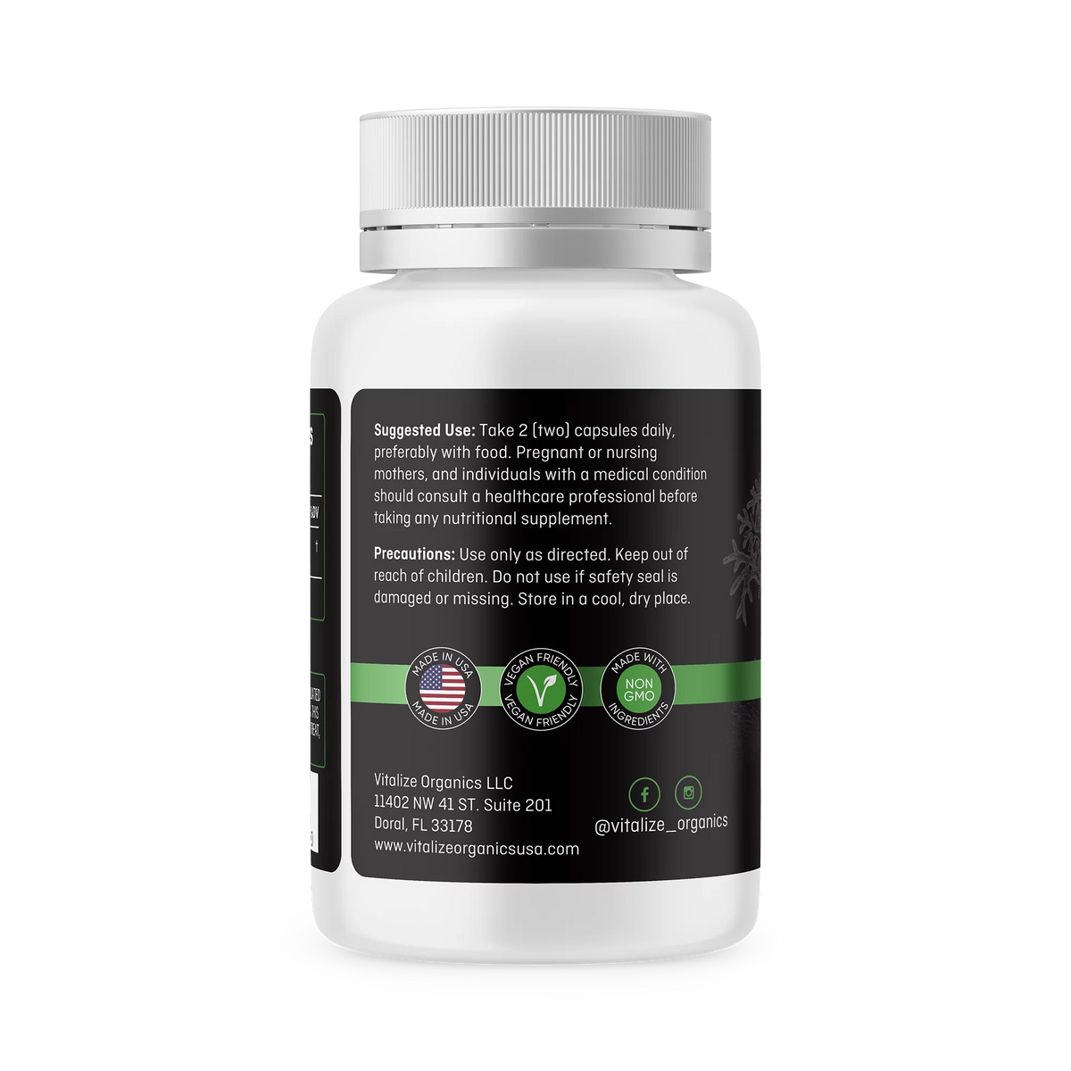 Organic Wildcrafted Irish Sea Moss Vegan Capsules A3036