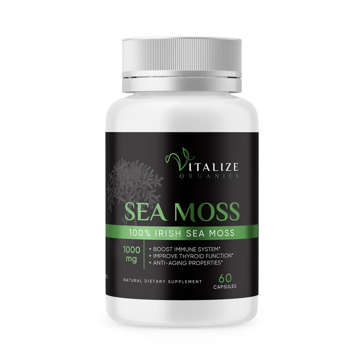 Organic Wildcrafted Irish Sea Moss Vegan Capsules A3036