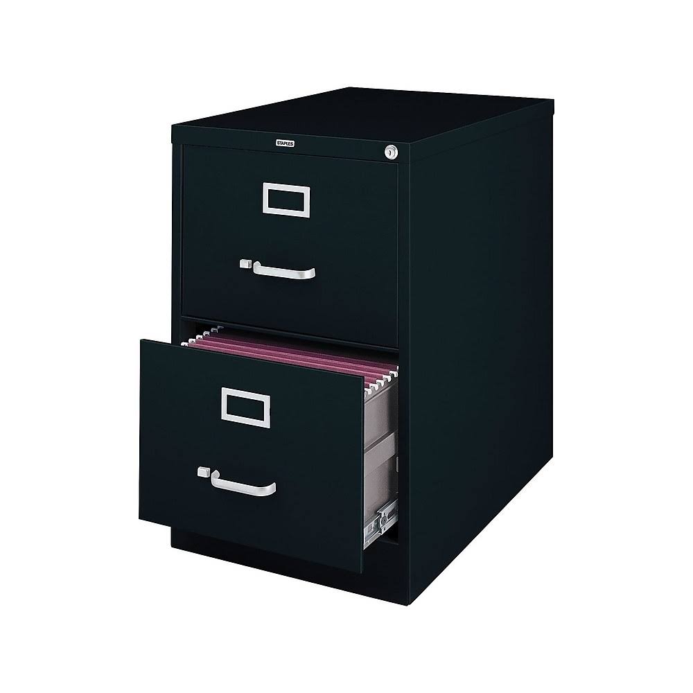 Black 2 Drawer Legal Size File Cabinet N104