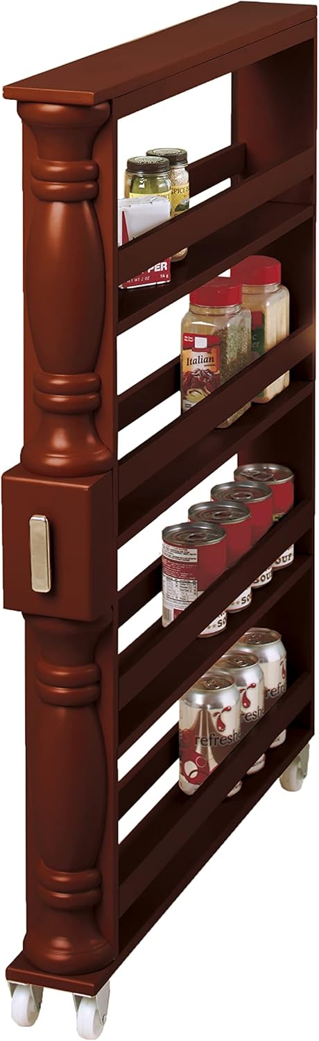 Black Wooden Can Organizer & Spice Rack A5267