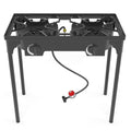 Double Burner Portable Propane Stove with Detachable Legs L851953