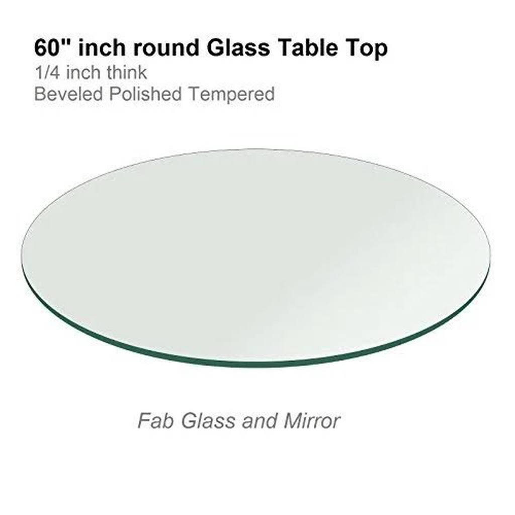 60 inch Round Tempered Glass Table Top P8509
