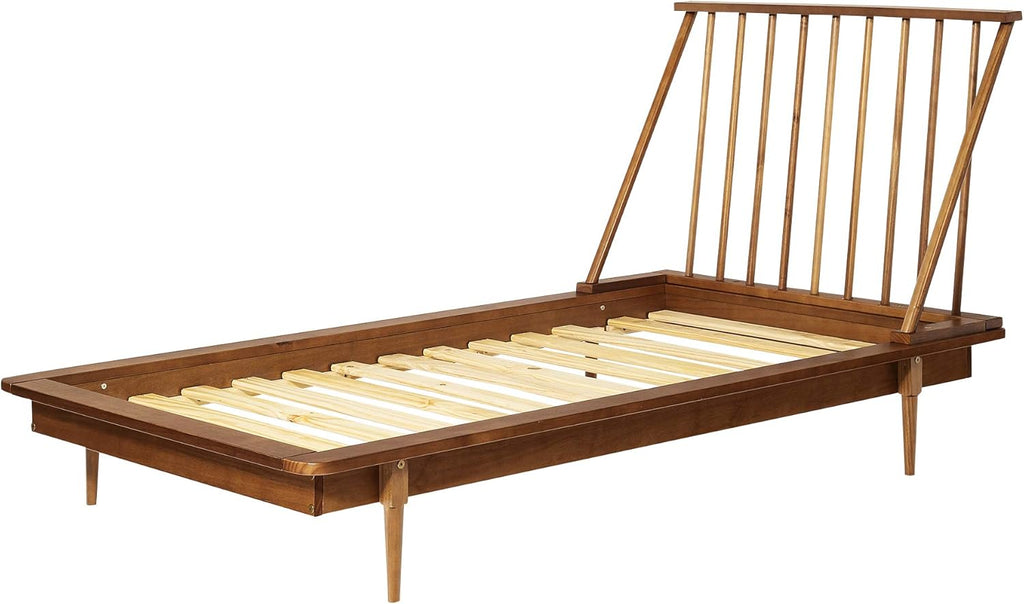 Twin Caramel Solid Wood Platform Bed I354868