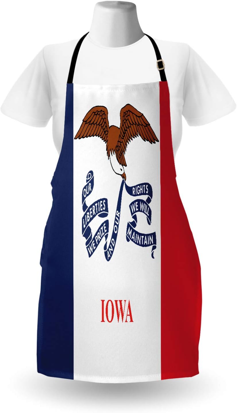 Navy Red Adult Apron B749