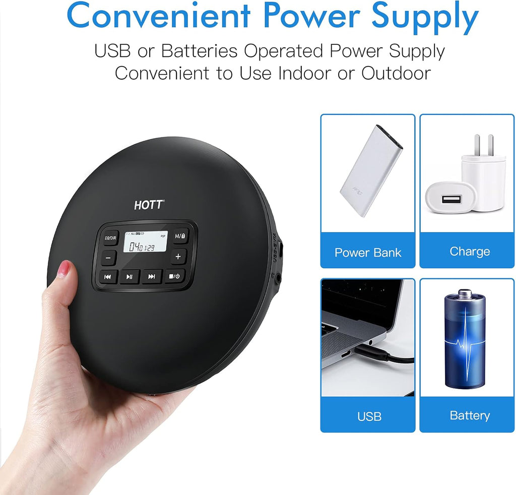 Portable Compact CD Player with Headphones Q199909