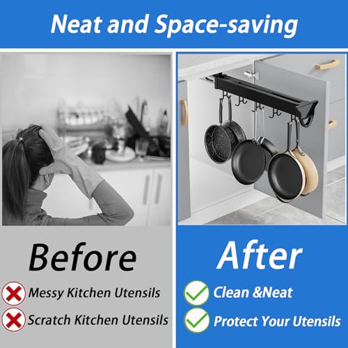 Multifunctional Slide Broom And Mop Organizer/storage, Hanging Garage Storage Rack (36cm/14.17inch) K59747