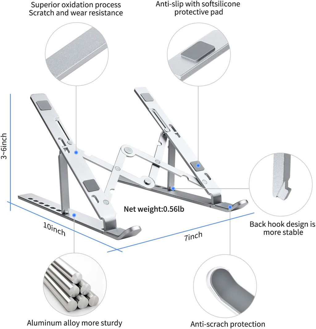 Adjustable Aluminum Laptop Stand 2pcs L3071