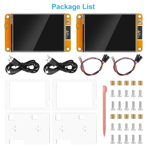 2 Pack 2.8" ESP32 Development Board WiFi Bluetooth Dual-core 240x320 Smart LCD Display TFT Module Touch Screen Z8944