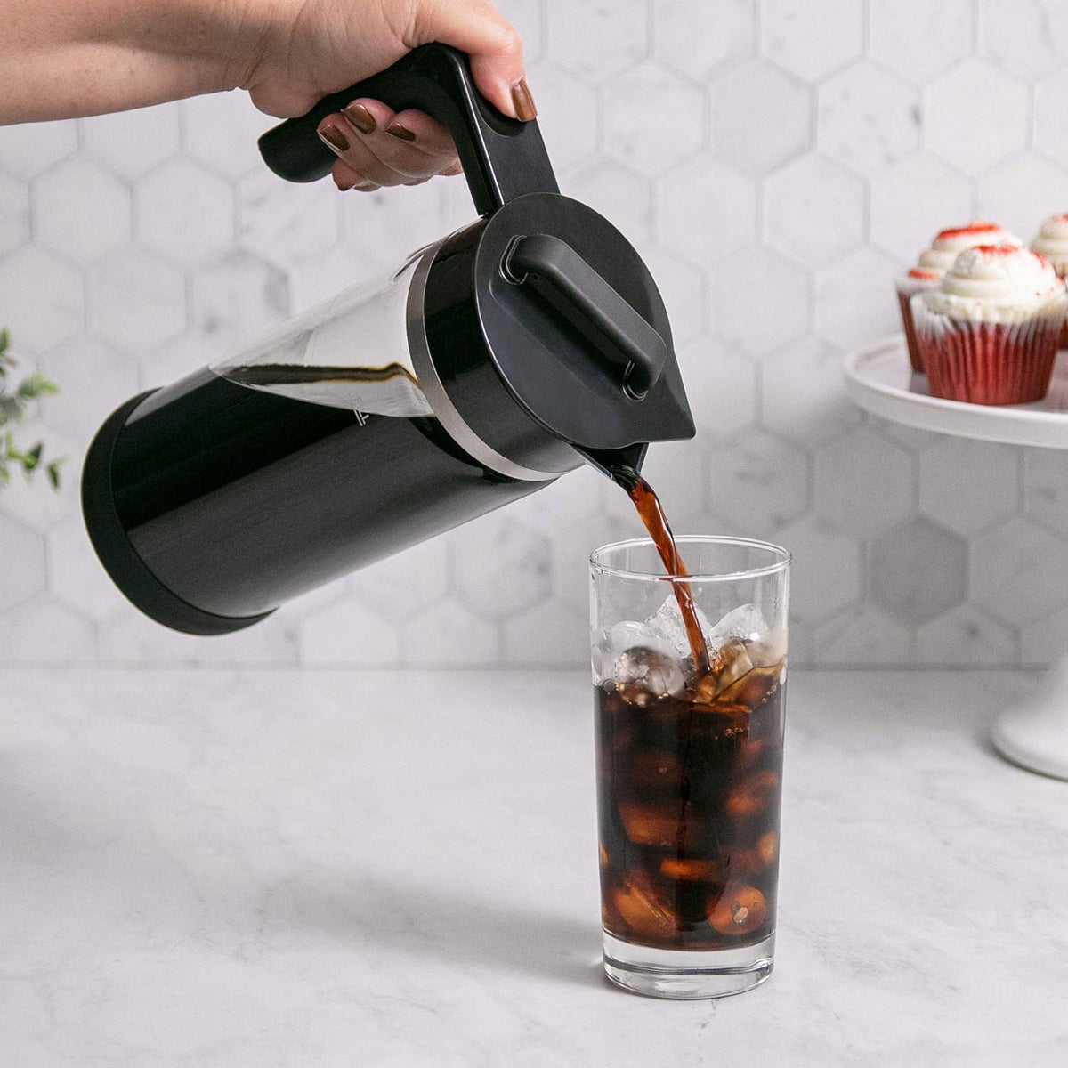 Cold Brew Electric Coffee Maker 1.1 Liter Glass Carafe Y688
