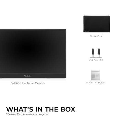 16 Inch 1080p FHD IPS Portable Monitor with Built-in Stand and Protective Case R68135