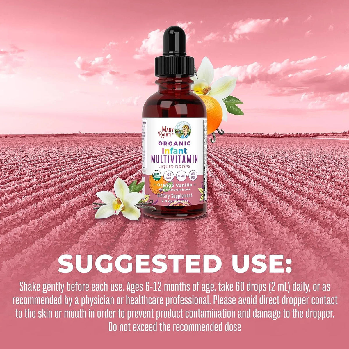 USDA Organic Multivitamin Liquid Drops, 2 fl oz O913674