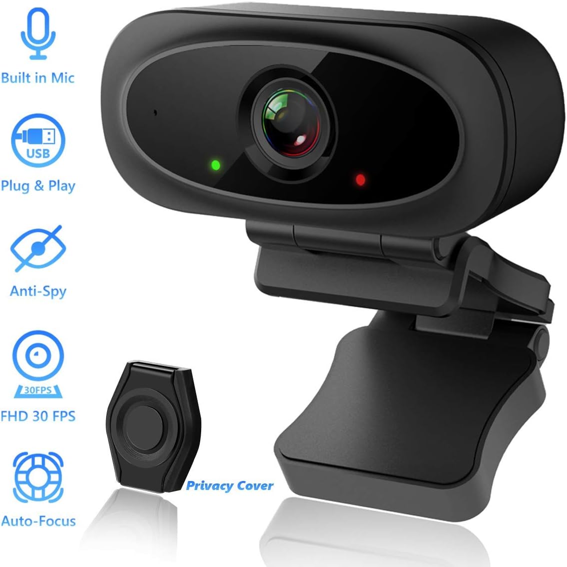 Full HD 1080p Webcam with Microphones T90451