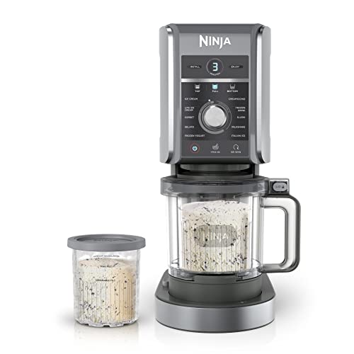 11-in-1 Ice Cream & Frozen Treat Maker with 2 XL Family Size Pint Containers, Silver E4651